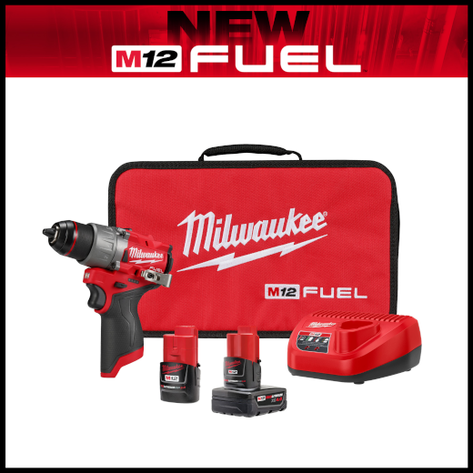 Milwaukee 3403-22 M12 FUEL 1/2" Cordless Drill/Driver Complete Kit 