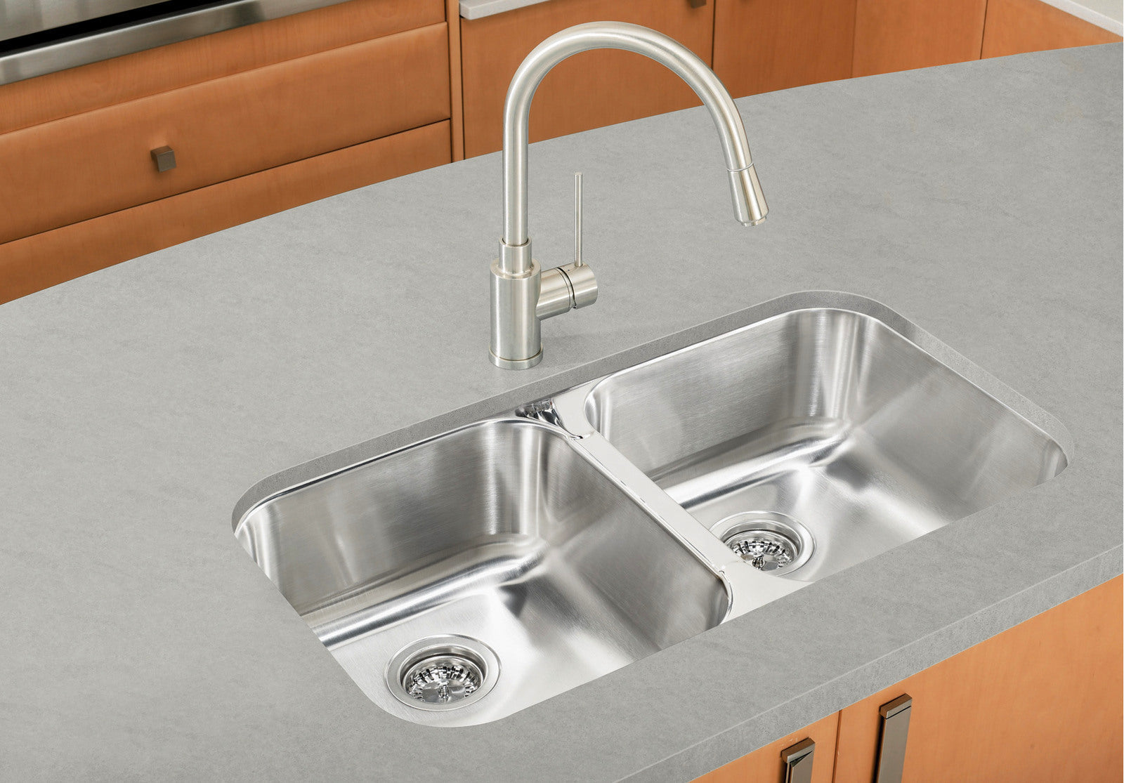 Blanco 401022 Horizon U 2 Bowl Undermount Kitchen Sink - Stainless Steel 