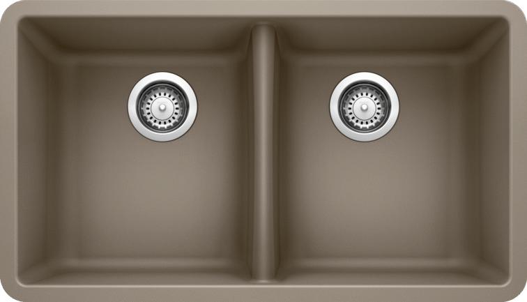 Blanco 401272 Horizon U 2 Double Bowl Undermount Silgranit Kitchen Sink in Truffle | Plumbers Center