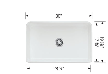 Blanco 401428 CERANA Fireclay Farmhouse Kitchen Sink - Ceramic White 