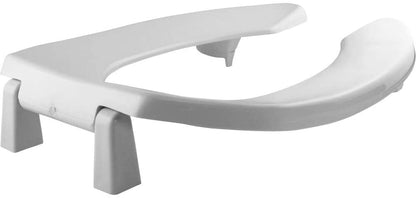 Bemis 2L2155T 000 Medic-Aid Plastic 2" Raised Elongated Open Front Toilet Seat in White 