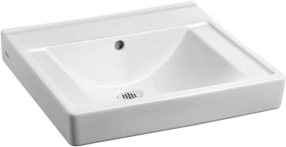 American Standard 9024000EC.020 Decorum Wall-Hung Bathroom Sink EverClean, No Faucet Holes, ADA Compliant, White | Plumbers Center