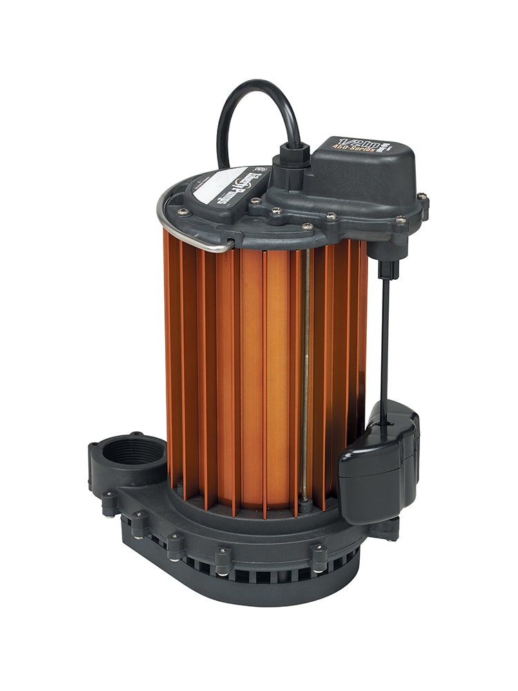 Liberty Pumps 457 - 1/2 HP Automatic Aluminum Submersible Sump Pump with Magnetic Vertical Float, 115V, 1-Phase, 10 ft Cord, 1-1/2" Discharge | Plumbers Center