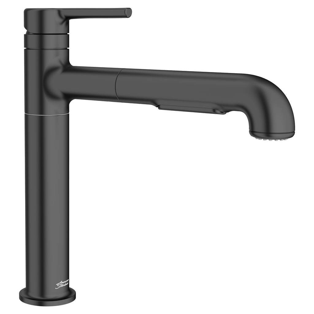 American Standard 4803100.243 Studio S Pull-Out Kitchen Faucet in Matte Black finish | Plumbers Center