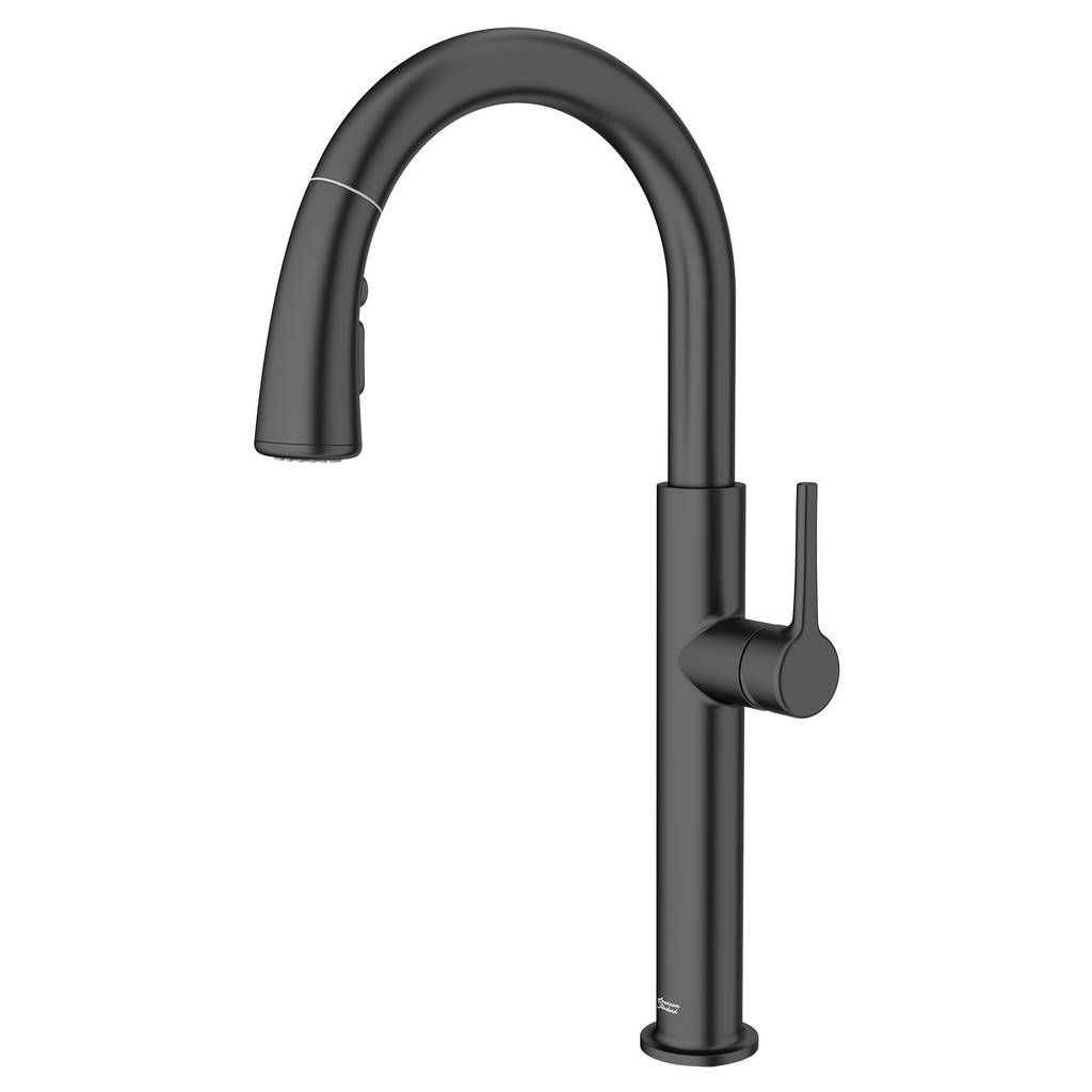 American Standard 4803300.243 Studio S Pull-Down Kitchen Faucet with Sprayer in Matte Black 