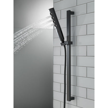 Delta 51140-BL Zura Universal Showering H2Okinetic Hand Shower 1.75 GPM with Slide Bar - Matte Black 