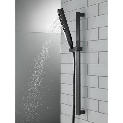 Delta 51140-BL Zura Universal Showering H2Okinetic Hand Shower 1.75 GPM with Slide Bar - Matte Black 