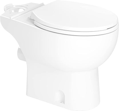 Saniflo 083 - Saniflush Round Toilet Bowl with Rear Discharge, White (Seat Included) 