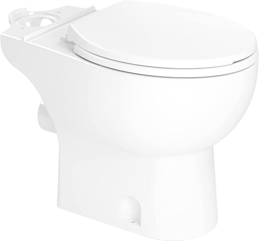 Saniflo 083 - Saniflush Round Toilet Bowl with Rear Discharge, White (Seat Included) 