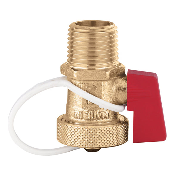 Caleffi Caleffi 538402FD Replacement Boiler Drain Valve, 1/2" NPT x 3/4" GHT - Garden Hose Thread | Plumbers Center