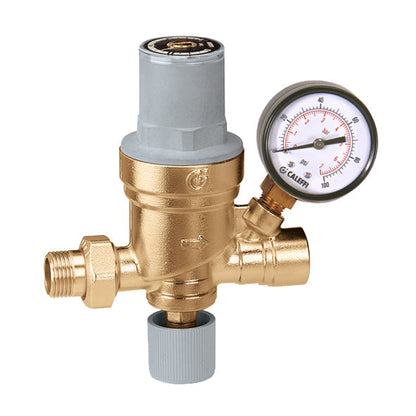 Caleffi 553642A 1/2" NPT AutoFill Boiler Feed Valve with Pressure Gauge | Plumbers Center