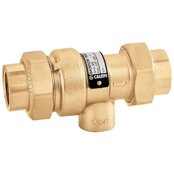 Caleffi 573403A 1/2" NPT Dual Check Backflow Preventer with Atmospheric Vent | Plumbers Center