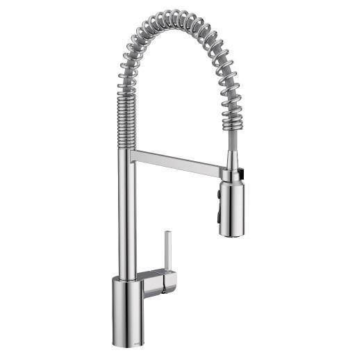 Moen 5923 Align 1-Handle Kitchen Faucet with Pre-Rinse Spring Pulldown Sprayer in Chrome 