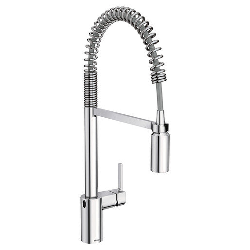 Moen 5923EWC Align Motionsense Wave Single Handle Kitchen Faucet with Pre-Rinse Spring Pulldown Spray in Chrome 