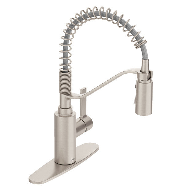 Moen 5926SRS Genta LX Single-Handle High Arc Kitchen Faucet with Pull-Down Sprayer, Power Boost Rinse, Spot Resist Stainless 