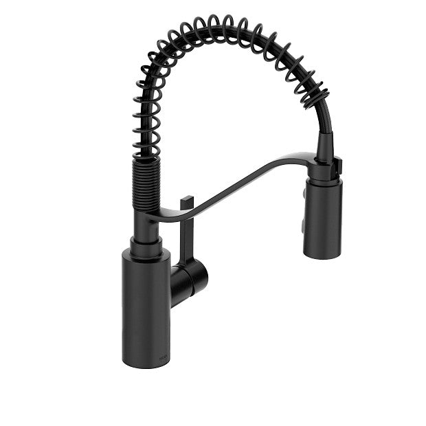 Moen 5926BL Genta LX Single-Handle High Arc Kitchen Faucet with Pull-Down Sprayer, Power Boost Rinse, Matte Black 