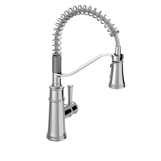 Moen 5927 Belfield Single-Handle Kitchen Faucet with High Arc Spring Pulldown Sprayer, Boosted Powerful Rinse - Chrome 