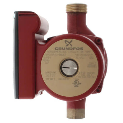 Grundfos 59896241 - UP15-10BUC7 1-Speed Bronze Circulator Pump With Integrated Check Valve, 145 PSI, 1/25 HP, 115V (3/4" Sweat Union End Connection) | Plumbers Center