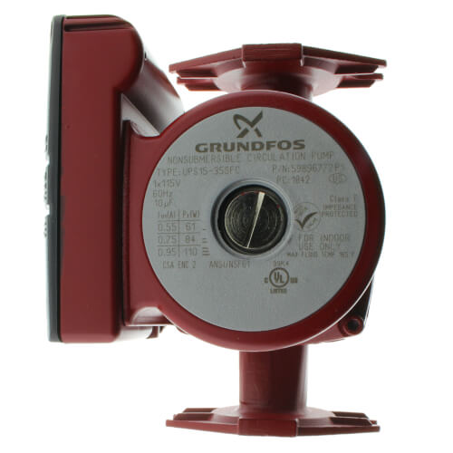 Grundfos 59896772 - UPS15-35SFC Stainless Steel 3-Speed Flanged Circulator Pump, 3/20 HP, 115 Volts, 145 Pressure (SuperBrute) | Plumbers Center