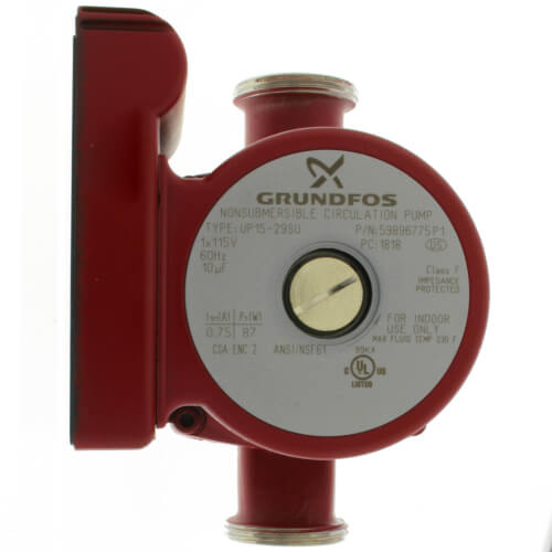 Grundfos 59896775 - UP15-29SU Stainless Steel Circulator Pump, 1/12 HP, 115V, Union Connection | Plumbers Center