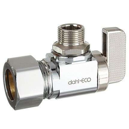 Dahl 611-33-31LNS Lead-Free Brass 5/8" OD Compression X 3/8" OD Compression Less Nut & Sleeve Supply Stop Mini-Ball Valve | Plumbers Center