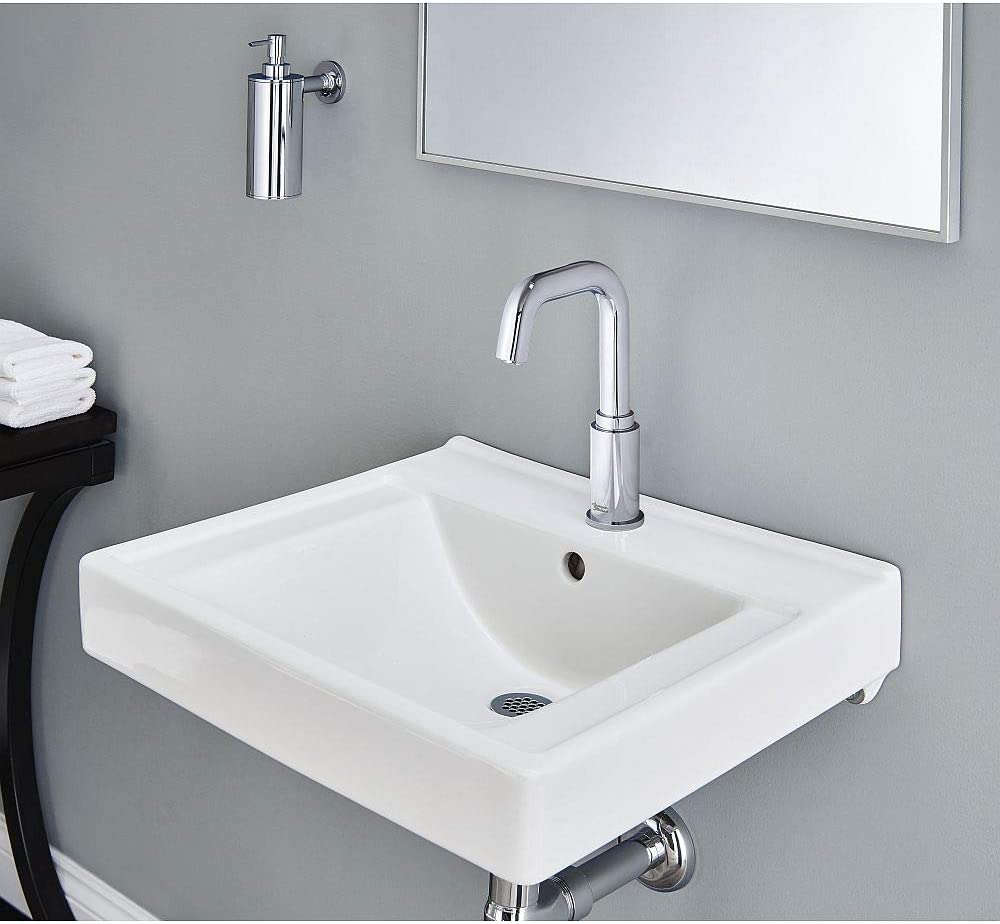 American Standard 9024001EC.020 Decorum Wall-Hung Bathroom Sink with EverClean, 1-Hole, White 