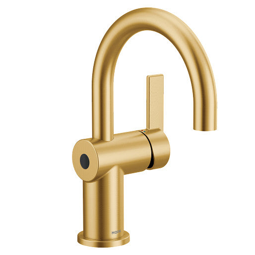 Moen 6221EWBG - CIA Single-Handle Touchless Bathroom Faucet with MotionSense Wave, Brushed Gold 