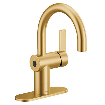 Moen 6221EWBG - CIA Single-Handle Touchless Bathroom Faucet with MotionSense Wave, Brushed Gold 