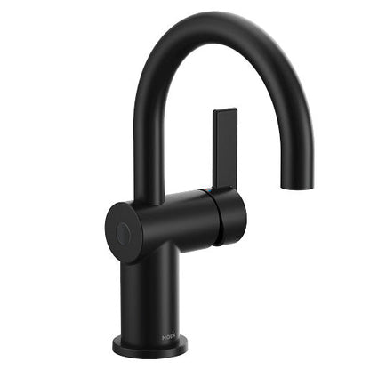 Moen 6221EWBL - CIA Single-Handle Touchless Bathroom Faucet with MotionSense Wave, Matte Black 