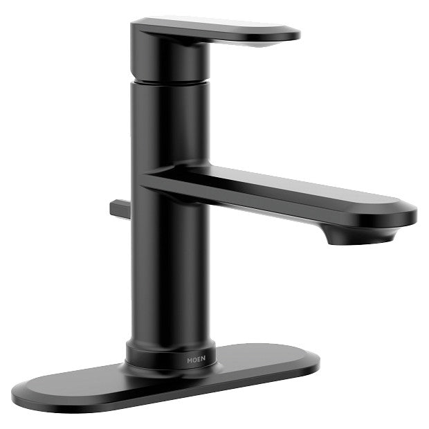 Moen 6504BL Greenfield One-Handle High Arc Single-Hole Bathroom Faucet, Matte Black