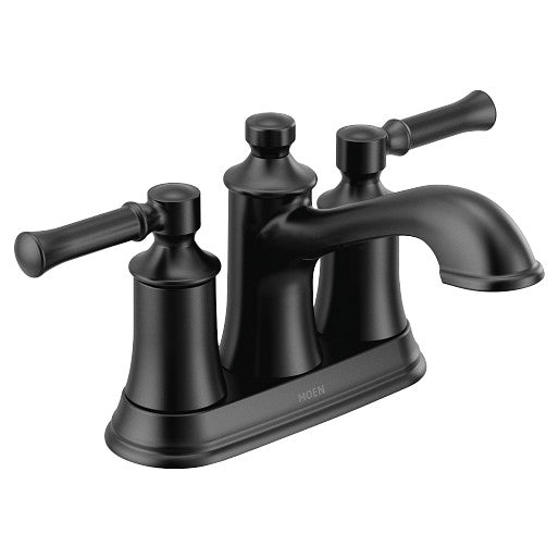 Moen 6802BL Dartmoor Two-Handle Centerset Bathroom Faucet - Matte Black  | Plumbers Center