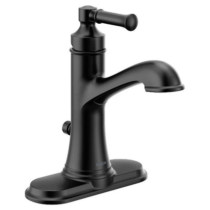 Moen 6803BL Dartmoor Single-Hole One-Handle High Arc Bathroom Faucet, Matte Black