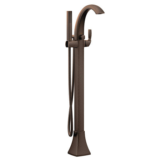 Moen 695ORB Voss Free-Standing One-Handle Tub Filler with Handheld Shower, Oil Rubbed Bronze 