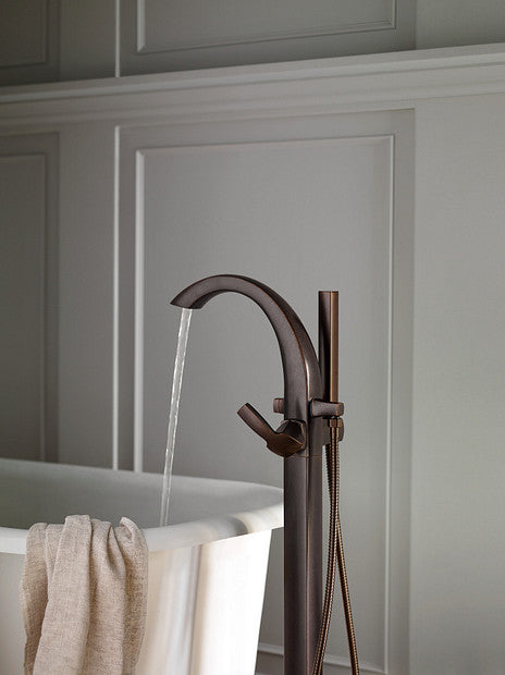 Moen 695ORB Voss Free-Standing One-Handle Tub Filler with Handheld Shower, Oil Rubbed Bronze