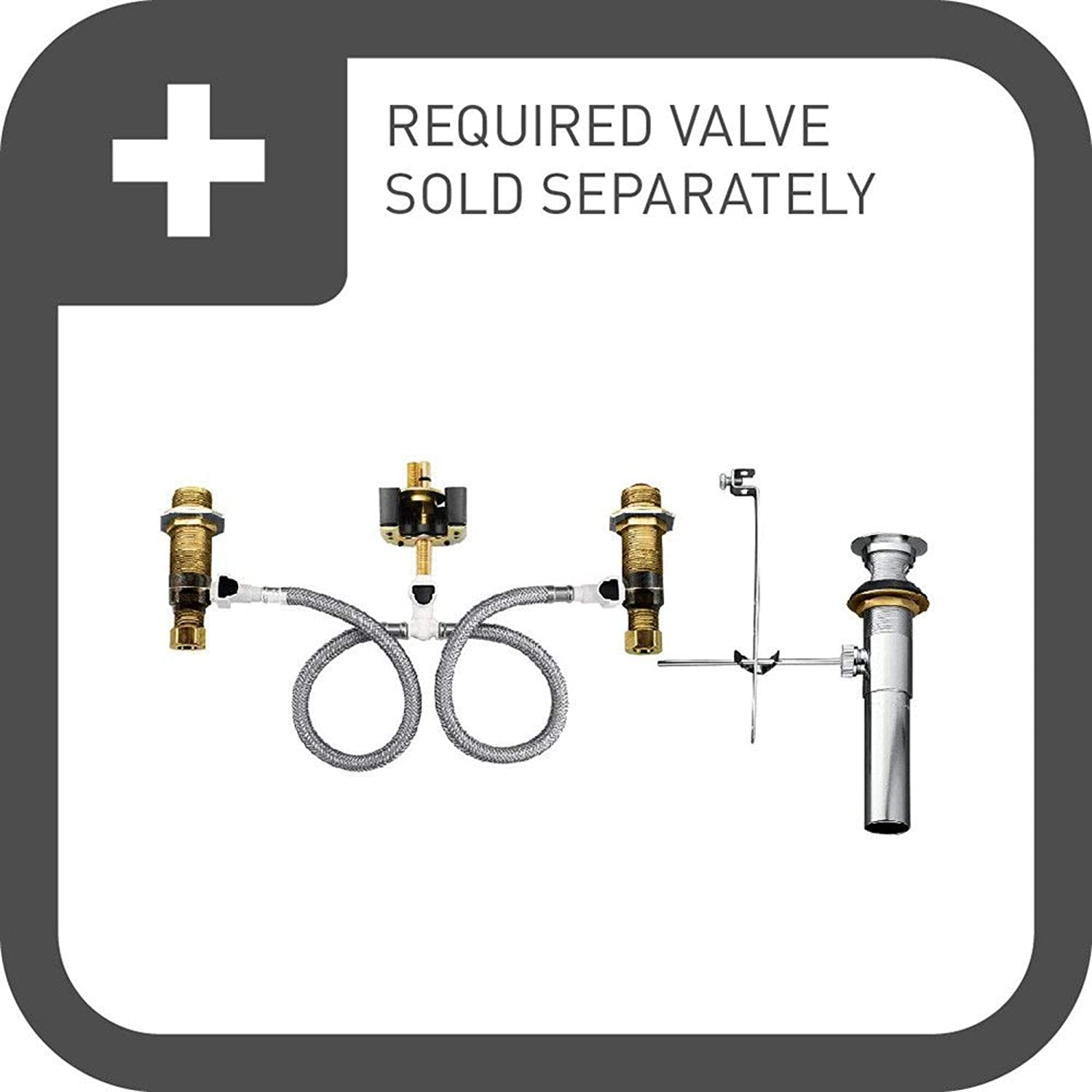 Moen TS44103BG Colinet Traditional 2-Handle Widespread Bathroom Faucet Trim with Cross Handles (Valve Required) in Brushed Gold 