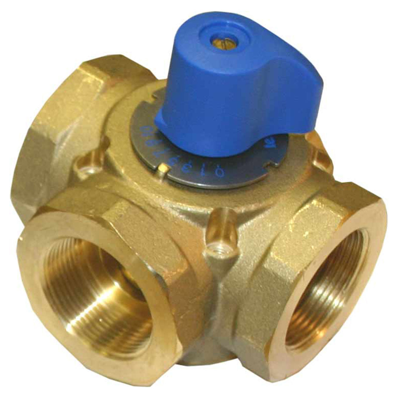 Tekmar 713 Brass 3-Way Mixing Valve with 1 1/2"FNPT Connection Ends 