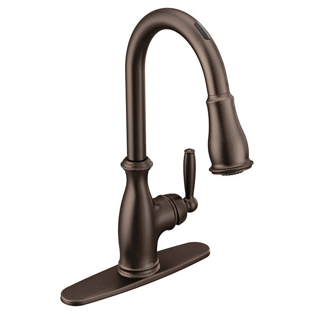 Moen 7185EVORB Brantford U by Moen Smart Pulldown High Arc Kitchen Faucet with Voice Control and MotionSense - Oil Rubbed Bronze 