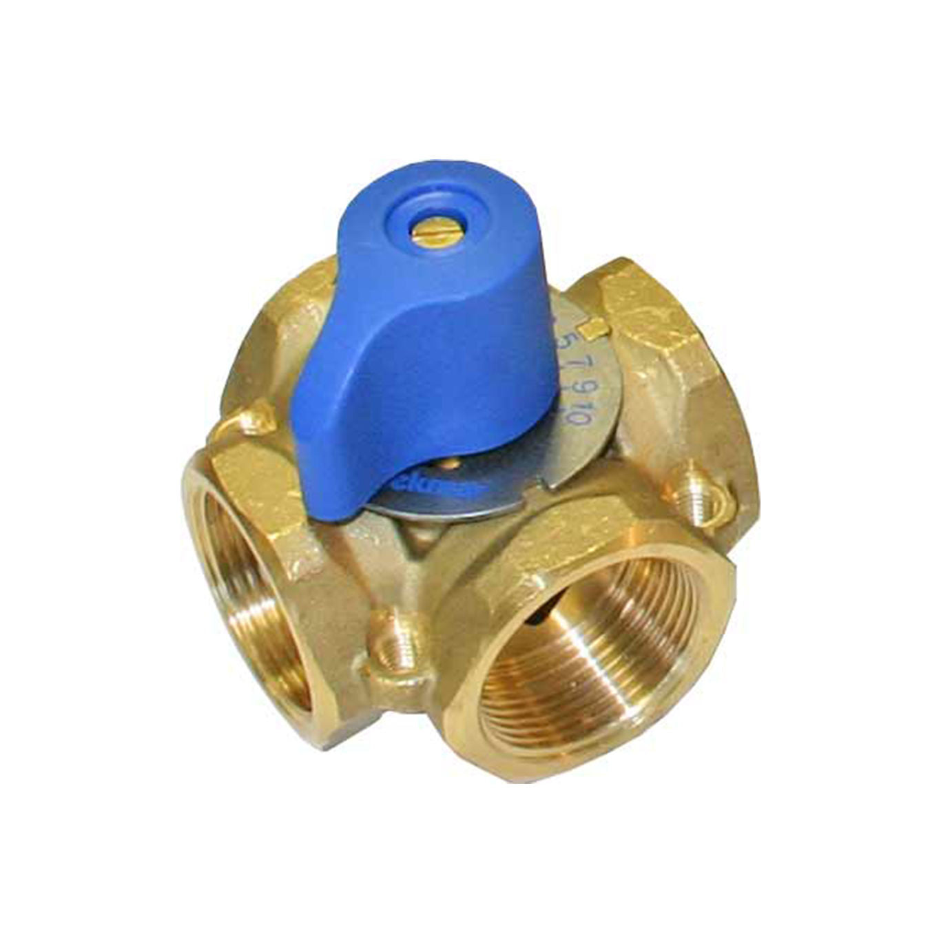 Tekmar 722 - 1-1/4" Brass 4-Way Mixing Valve 