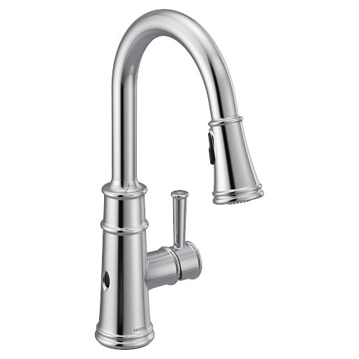 Moen 7260EWC Belfield One-Handle High Arc Pulldown Kitchen Faucet, MotionSense in Chrome | Plumbers Center