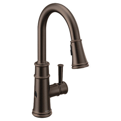 Moen 7260EWORB Belfield Single-Handle Pulldown Kitchen Faucet with MotionSense Wave Technology, Power Clean Pull-down Sprayer, Oil Rubbed Bronze 