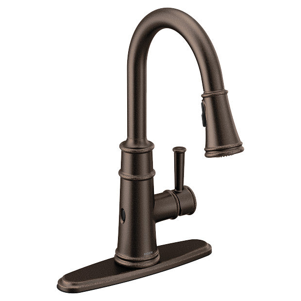 Moen 7260EWORB Belfield Single-Handle Pulldown Kitchen Faucet with MotionSense Wave Technology, Power Clean Pull-down Sprayer, Oil Rubbed Bronze 