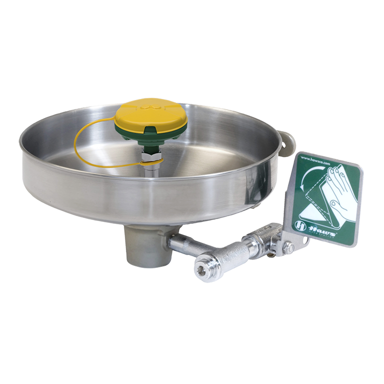 Haws 7360B-7460B, Stainless Bowl, Eye/Face Wash with AXION MSR Eye/Face Wash Head | Plumbers Center