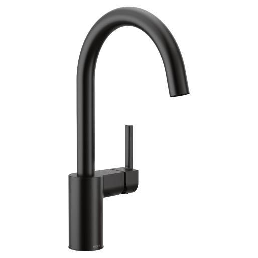 Moen 7365BL Align 1-Handle High Arc Kitchen Faucet - Matte Black 