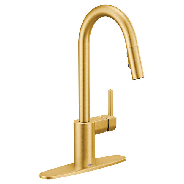 Moen 7565BG Align 1-Handle Kitchen Faucet with Pulldown Sprayer - Brushed Gold 