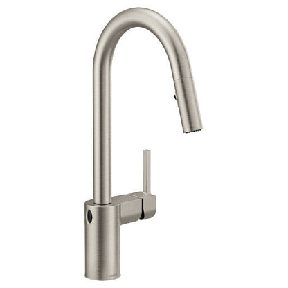 Moen 7565EWSRS Align Single-Handle High Arc MotionSense Wave Kitchen Faucet with a Pulldown Sprayer in Spot Resist Stainless 