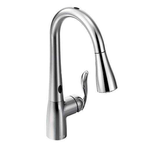 Moen 7594EC Arbor 1-Handle MotionSense Kitchen Faucet with Pull-Down Spray in Chrome finish 