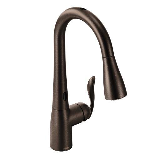 Moen 7594EORB Arbor 1-Handle High Arc MotionSense Kitchen Faucet with Pull-Down Spray in Oil Rubbed Bronze finish 