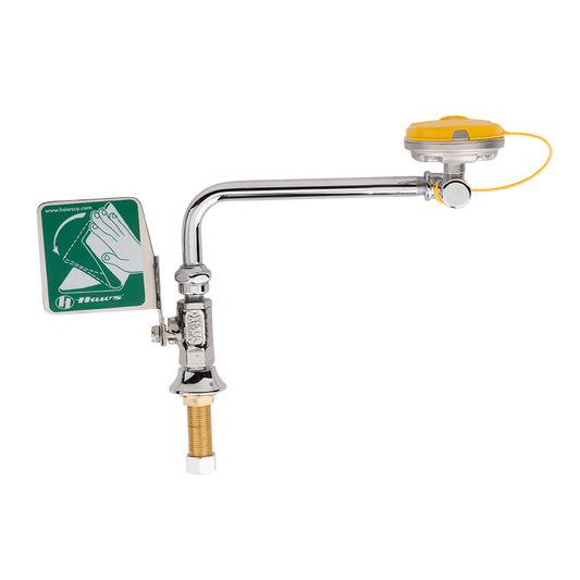 Haws 7612LH Swing-Away Eye/Face Wash Station Left Side Mount - Stainless Steel | Plumbers Center