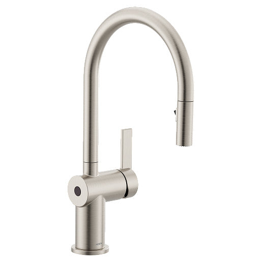 Moen 7622EWSRS Cia MotionSense Wave 1-Handle High Arc Kitchen Brushed with Pull-Down Sprayer, Spot Resist Stainless 