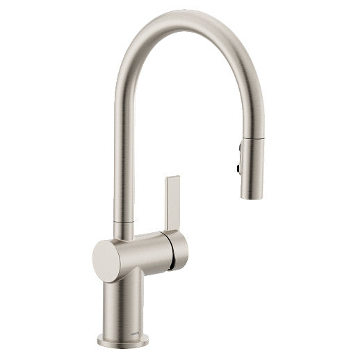 Moen 7622SRS Cia Single-Handle High Arc Kitchen Faucet with Pull-Down Power Boost Sprayer, Spot Resist Stainless 